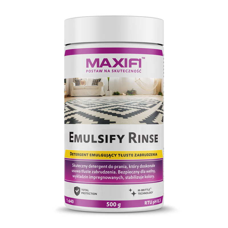Maxifi Emulsify Rinse E585 500g - detergent do prania ekstrakcyjnego tapicerki