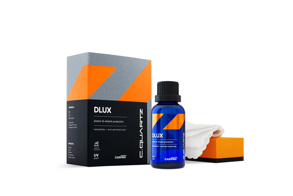 CarPro C.Quartz Dlux Kit 30ml - zestaw, powłoka ceramiczna do zabezpieczania plastików i felg