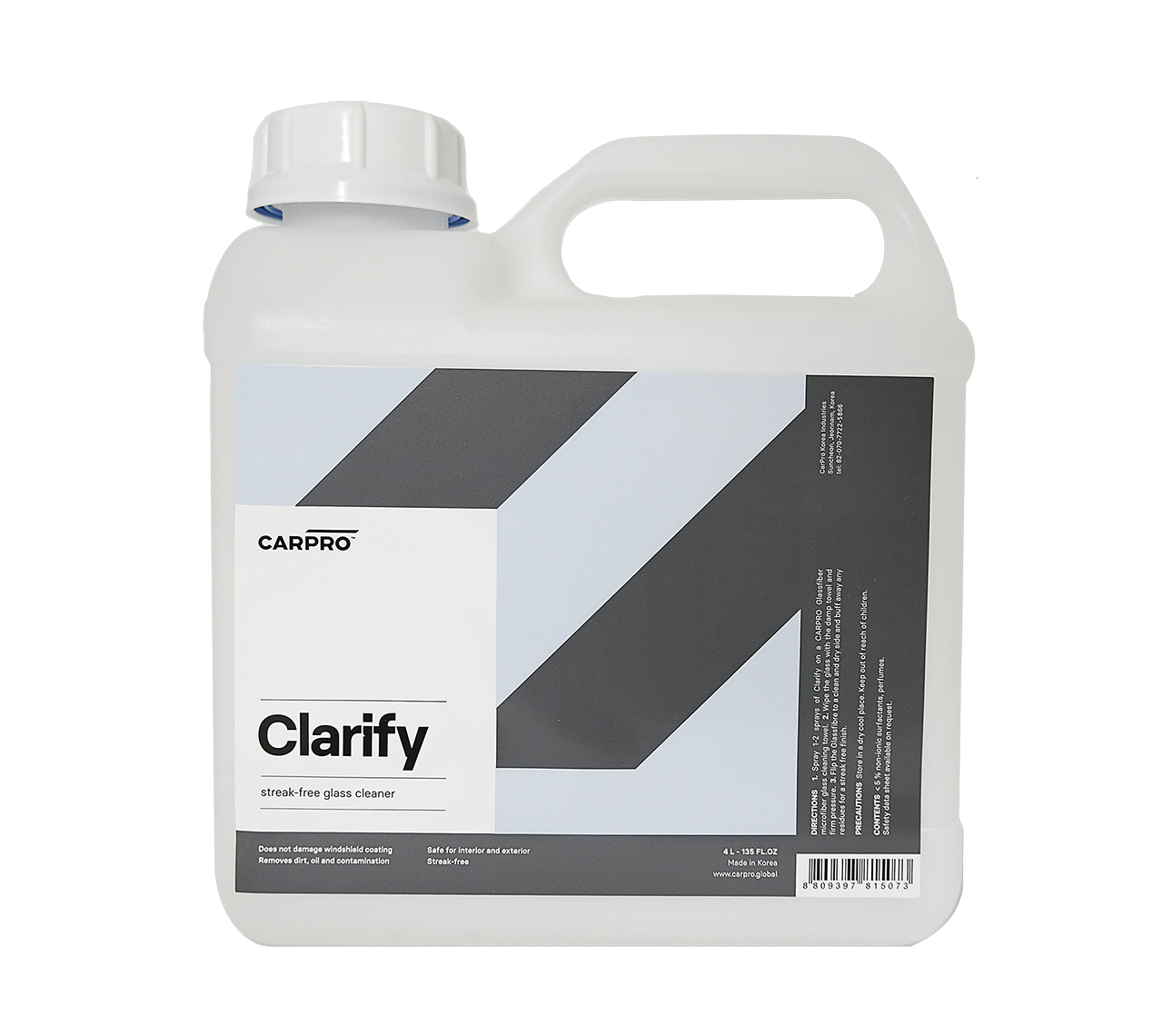 CarPro Clarify 4L - płyn do mycia szyb, nie pozostawia smug
